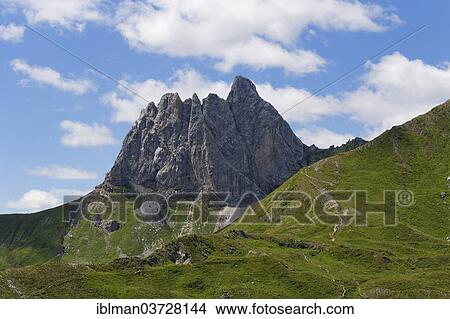 "Oefner Joch pass and Hochweissstein Mountain or Monte Peralba in Friaul, Giogo Veranis, Carnic Alps, Lesachtal, Hermagor District, Carinthia, Austria, Europe" View Large Photo Image Picture - "Oefner Joch pass and Hochweissstein Mountain or Monte Peralba in Friaul, Giogo Veranis, Carnic Alps, Lesachtal, Hermagor District, Carinthia, Austria, Europe". Fotosearch