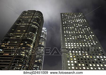 "Office buildings, high-rise buildings at night, Chung Wan, Central District, Hong Kong Island, Hong Kong, China, Asia" View Large Photo Image Stock Photo - "Office buildings, high-rise buildings at night, Chung Wan, Central District, Hong Kong Island, Hong Kong, China, Asia". Fotosearch