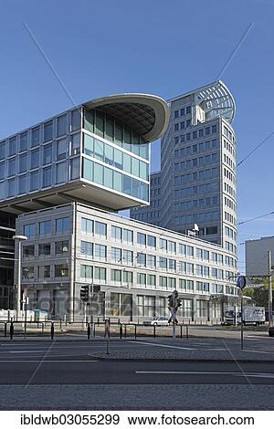 Stock Photo - "Office buildings, Senkenbergstrasse, Mannheim, Baden-Wurttemberg, Germany, Europe". Fotosearch