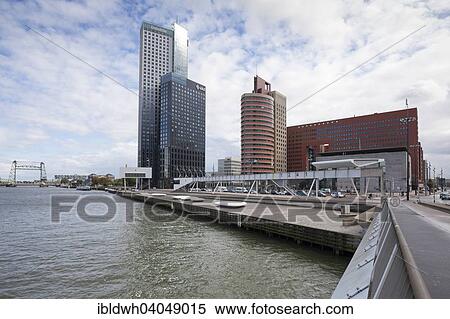 "Office skyscrapers at Wilhelminaplein on the Nieuwe Maas river, Rotterdam, Holland, The Netherlands, Europe" View Large Photo Image Stock Photography - "Office skyscrapers at Wilhelminaplein on the Nieuwe Maas river, Rotterdam, Holland, The Netherlands, Europe". Fotosearch