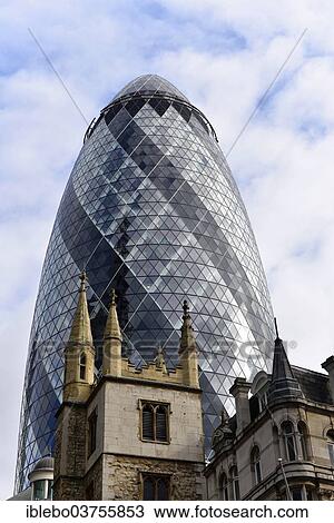 "Office Tower 30 St Mary Axe, The Gherkin, or the Swiss Re Tower, London, England, United Kingdom, Europe" View Large Photo Image Stock Image - "Office Tower 30 St Mary Axe, The Gherkin, or the Swiss Re Tower, London, England, United Kingdom, Europe". Fotosearch