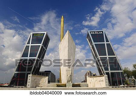 "Office towers of the banks Bankia and Realia, Madrid, Spain, Europe" View Large Photo Image Stock Photo - "Office towers of the banks Bankia and Realia, Madrid, Spain, Europe". Fotosearch