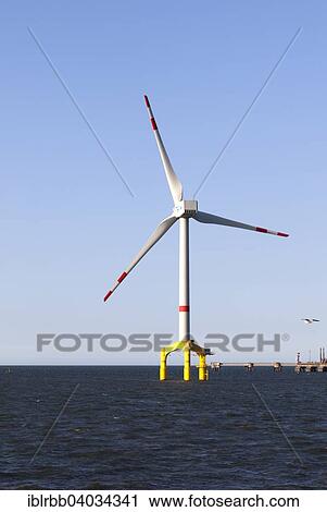 "Offshore wind power station in the North Sea, near Wilhelmshaven, Lower Saxony, Germany, Europe" View Large Photo Image Stock Image - "Offshore wind power station in the North Sea, near Wilhelmshaven, Lower Saxony, Germany, Europe". Fotosearch