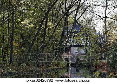 "Old boat house on the pond, romantic, Schloss Eller castle, Duesseldorf, North Rhine-Westphalia, Germany, Europe" View Large Photo Image Stock Image - "Old boat house on the pond, romantic, Schloss Eller castle, Duesseldorf, North Rhine-Westphalia, Germany, Europe". Fotosearch
