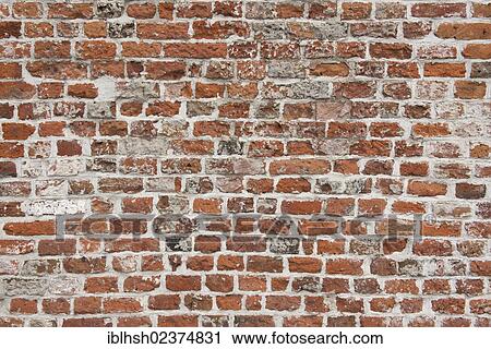 Stock Image - "Old brick wall, background, PublicGround". Fotosearch