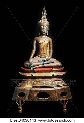 "Old Buddha sculpture, bronze, from Laos" View Large Photo Image Stock Image - "Old Buddha sculpture, bronze, from Laos". Fotosearch
