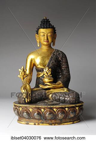 "Old Buddha sculpture, bronze, gilded, Medicine Buddha, from Tibet" View Large Photo Image Stock Photograph - "Old Buddha sculpture, bronze, gilded, Medicine Buddha, from Tibet". Fotosearch