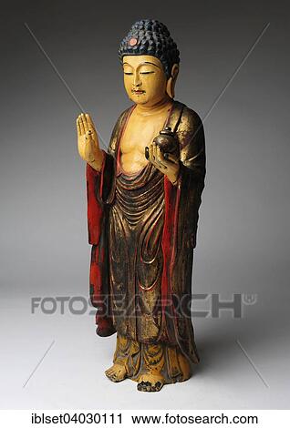 "Old Buddha sculpture, made of wood, from Korea" View Large Photo Image Stock Image - "Old Buddha sculpture, made of wood, from Korea". Fotosearch