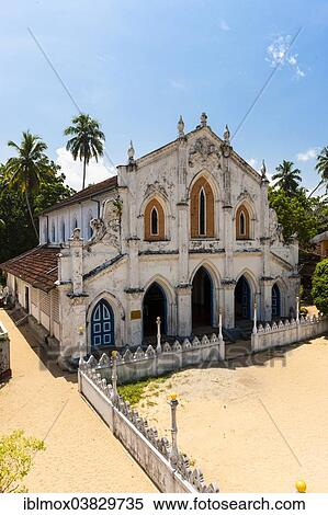 Stock Photography - "Old Buddhist temple complex of Sri Pushparama Maha Viharaya, near Balapitiya, Welitara Region, Southern Province, Sri Lanka, Asia". Fotosearch
