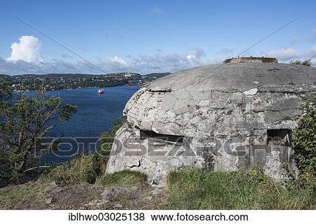 "Old bunker above the sea in front of Kristiansand, German military facility during the Second World War, Kristiansand, Insel Odderoya, Vest-Agder, Southern Norway, Norway, Europe" View Large Photo Image Stock Photo - "Old bunker above the sea in front of Kristiansand, German military facility during the Second World War, Kristiansand, Insel Odderoya, Vest-Agder, Southern Norway, Norway, Europe". Fotosearch