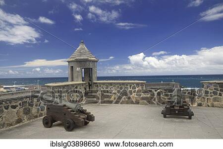 "Old cannons on the port fortress, harbour entrance, Puerto de la Cruz, Tenerife, Canary Islands, Spain, Europe" View Large Photo Image Stock Image - "Old cannons on the port fortress, harbour entrance, Puerto de la Cruz, Tenerife, Canary Islands, Spain, Europe". Fotosearch