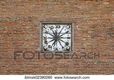 "Old church clock in Villefranche-de-Lauragais, Carcassonne, Languedoc-Roussillon, Aude, France, Europe" View Large Photo Image Stock Image - "Old church clock in Villefranche-de-Lauragais, Carcassonne, Languedoc-Roussillon, Aude, France, Europe". Fotosearch