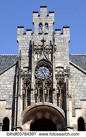 Stock Photo - "Old clock tower, Marienburg Castle, Pattensen, Lower Saxony, Germany, Europe". Fotosearch