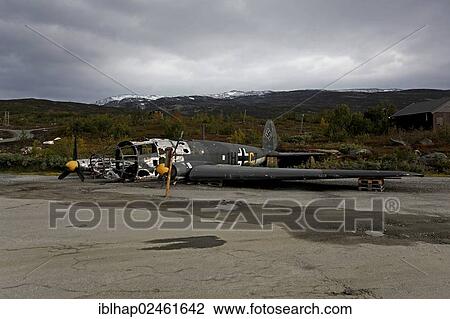 "Old destroyed Nazi aircraft by the roadside, Grotli, Oppland, Norway, Northern Europe, Europe" View Large Photo Image Stock Image - "Old destroyed Nazi aircraft by the roadside, Grotli, Oppland, Norway, Northern Europe, Europe". Fotosearch