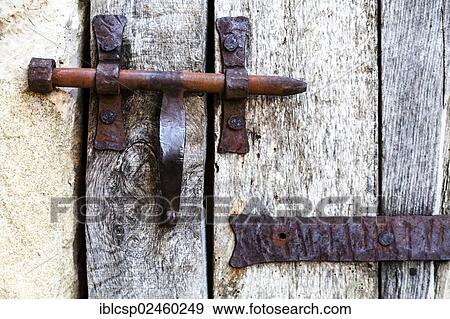 "Old door lock in Belves, Aquitaine, France, Europe" View Large Photo Image Stock Photo - "Old door lock in Belves, Aquitaine, France, Europe". Fotosearch