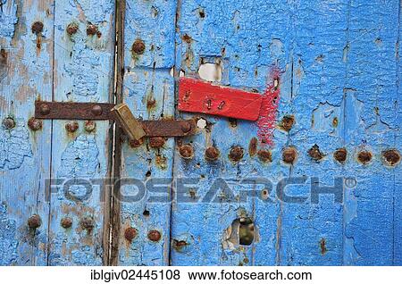 "Old door with a padlock, Morocco, Africa" View Large Photo Image Stock Photo - "Old door with a padlock, Morocco, Africa". Fotosearch