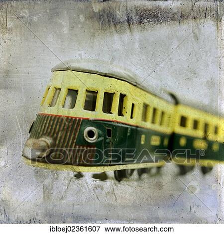 "Old electric train, vintage look" View Large Photo Image Stock Photo - "Old electric train, vintage look". Fotosearch