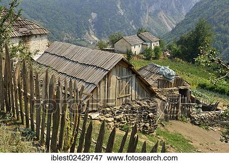 "Old farmhouse in Cerem, Valbona National Park, Albanian Alps, Albania, The Balkans, Europe" View Large Photo Image Stock Photo - "Old farmhouse in Cerem, Valbona National Park, Albanian Alps, Albania, The Balkans, Europe". Fotosearch
