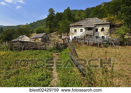 "Old farmhouse in Cerem, Valbona National Park, Albanian Alps, Albania, The Balkans, Europe" View Large Photo Image Stock Photo - "Old farmhouse in Cerem, Valbona National Park, Albanian Alps, Albania, The Balkans, Europe". Fotosearch
