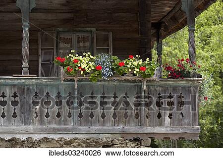 "Old farmhouse with floral decoration, Vorderkrems, Carinthia, Austria, Europe" View Large Photo Image Stock Photograph - "Old farmhouse with floral decoration, Vorderkrems, Carinthia, Austria, Europe". Fotosearch