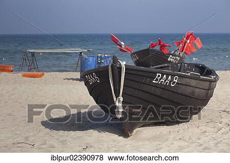 "Old fishing boat on the beach of Baabe, Ruegen Island, Baltic Coast, Mecklenburg-Western Pomerania, Germany, Europe" View Large Photo Image Stock Photo - "Old fishing boat on the beach of Baabe, Ruegen Island, Baltic Coast, Mecklenburg-Western Pomerania, Germany, Europe". Fotosearch