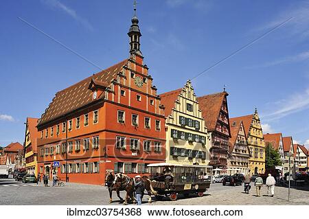 "Old gabled houses, horse-drawn carriage at front, Dinkelsbuhl, Middle Franconia, Bavaria, Germany, Europe" View Large Photo Image Stock Photo - "Old gabled houses, horse-drawn carriage at front, Dinkelsbuhl, Middle Franconia, Bavaria, Germany, Europe". Fotosearch