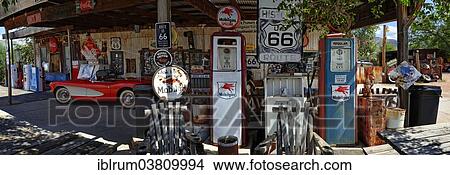"Old gas station, Route 66, Hackberry General Store, Hackberry, Arizona, USA" View Large Photo Image Picture - "Old gas station, Route 66, Hackberry General Store, Hackberry, Arizona, USA". Fotosearch