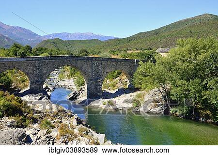 "Old Genovese Bridge over the Tavignano River near Altiani, Corte, Corsica, France, Europe" View Large Photo Image Stock Photo - "Old Genovese Bridge over the Tavignano River near Altiani, Corte, Corsica, France, Europe". Fotosearch
