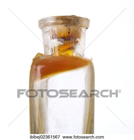 Stock Photo - Old glass bottle with cork. Fotosearch