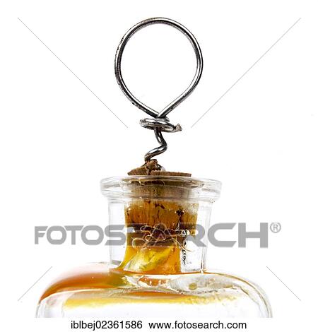 Stock Photograph - Old glass bottle with cork. Fotosearch