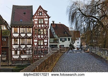 "Old half-timbered houses next to a bridge, Ulm, Ulm, Baden-Wurttemberg, Germany, Europe" View Large Photo Image Stock Image - "Old half-timbered houses next to a bridge, Ulm, Ulm, Baden-Wurttemberg, Germany, Europe". Fotosearch