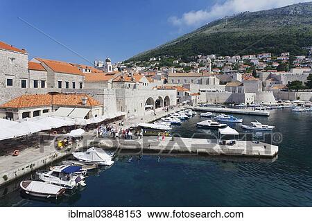 "Old Harbour and the historic centre, Dubrovnik, Dalmatia, Croatia, Europe" View Large Photo Image Stock Image - "Old Harbour and the historic centre, Dubrovnik, Dalmatia, Croatia, Europe". Fotosearch