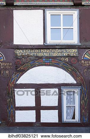 Stock Image - "Old house, Bodenwerder, Weserbergland, Lower Saxony, Germany, Europe". Fotosearch