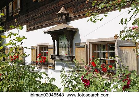 Stock Photo - "Old house, Brunnwinkl, St. Gilgen am Wolfgangsee, St. Gilgen, Salzkammergut, Salzburg State, Austria, Europe". Fotosearch
