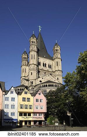 "Old houses at the Fischmarkt square with Great St. Martin Church, Cologne, North Rhine-Westphalia, Germany, Europe, PublicGround, Europe" View Large Photo Image Stock Photography - "Old houses at the Fischmarkt square with Great St. Martin Church, Cologne, North Rhine-Westphalia, Germany, Europe, PublicGround, Europe". Fotosearch