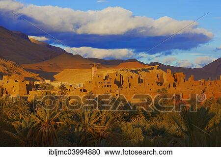 "Old Kasbah, oasis, evening light, Tinerhir, Tineghir, Tinghi, Todra valley, Todra Gorges, Morocco, Africa" View Large Photo Image Stock Image - "Old Kasbah, oasis, evening light, Tinerhir, Tineghir, Tinghi, Todra valley, Todra Gorges, Morocco, Africa". Fotosearch