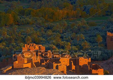 "Old Kasbah, oasis, evening light, Tinerhir, Tineghir, Tinghi, Todra valley, Todra Gorges, Morocco, Africa" View Large Photo Image Stock Photograph - "Old Kasbah, oasis, evening light, Tinerhir, Tineghir, Tinghi, Todra valley, Todra Gorges, Morocco, Africa". Fotosearch