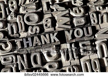 Old lead letters forming the phrase THANK YOU View Large Photo Image Stock Photograph - Old lead letters forming the phrase THANK YOU. Fotosearch