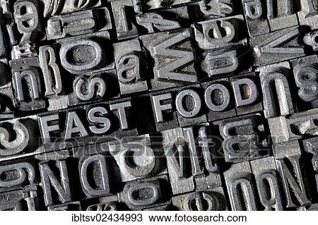 Old lead letters forming the term FAST FOOD View Large Photo Image Stock Image - Old lead letters forming the term FAST FOOD. Fotosearch