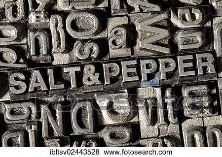 Old lead letters forming the term SALT and PEPPER View Large Photo Image Stock Photo - Old lead letters forming the term SALT and PEPPER. Fotosearch