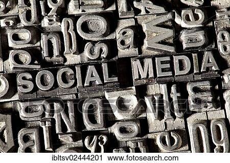 "Old lead letters forming the term """"SOCIAL MEDIA""""" View Large Photo Image Stock Image - "Old lead letters forming the term """"SOCIAL MEDIA""""". Fotosearch