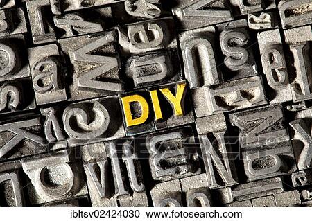 Old lead letters forming the word DIY View Large Photo Image Stock Image - Old lead letters forming the word DIY. Fotosearch
