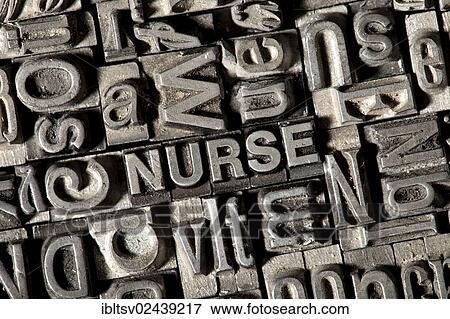 Old lead letters forming the word NURSE View Large Photo Image Stock Photo - Old lead letters forming the word NURSE. Fotosearch