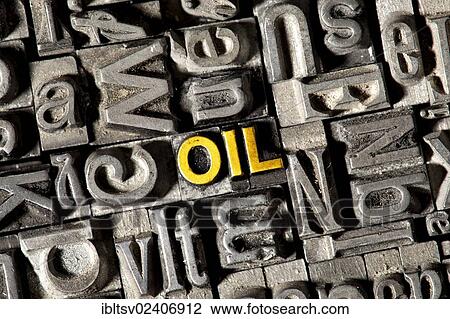 Old lead letters forming the word OIL View Large Photo Image Stock Image - Old lead letters forming the word OIL. Fotosearch