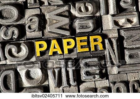 Old lead letters forming the word PAPER View Large Photo Image Stock Image - Old lead letters forming the word PAPER. Fotosearch