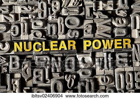 Old lead letters forming the word NUCLEAR POWER View Large Photo Image Picture - Old lead letters forming the word NUCLEAR POWER. Fotosearch
