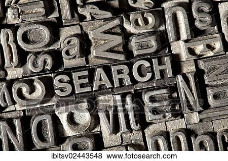 Old lead letters forming the word SEARCH View Large Photo Image Stock Photo - Old lead letters forming the word SEARCH. Fotosearch