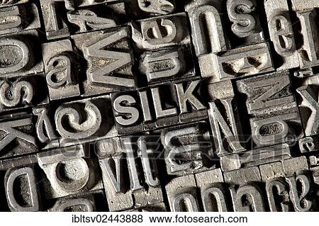 Old lead letters forming the word SILK View Large Photo Image Stock Photo - Old lead letters forming the word SILK. Fotosearch