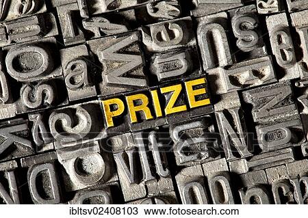 "Old lead letters forming the word """"PRIZE""""" View Large Photo Image Stock Image - "Old lead letters forming the word """"PRIZE""""". Fotosearch