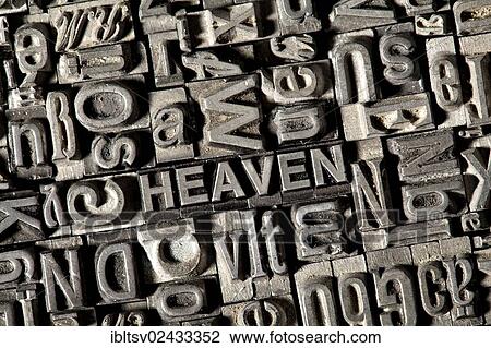Old lead letters forming the word " HEAVEN" View Large Photo Image Stock Image - Old lead letters forming the word " HEAVEN". Fotosearch